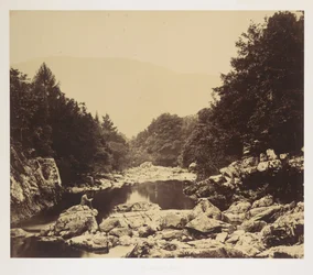No rio Llugwy, perto de Bettws-y-Coed