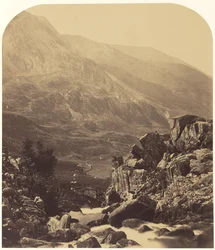 Vista das cataratas de Ogwen para Nan Francon
