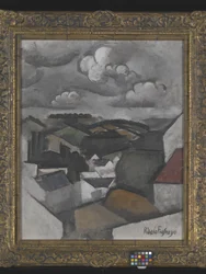 Landscape With A Village, The Hills Beyond Meulan (óleo sobre tela)