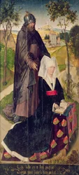 Guillemette de Montagu com Saint Guillaume, 1460-66 (painel pintado)