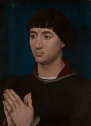 Retrato de Jean Gros (frente); brasão de armas de Jean Gros (verso)
