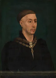 Retrato de Filipe o Bom (1396-1467), duque de Borgonha (óleo sobre madeira)