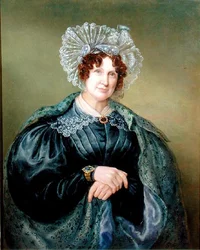 Retrato da Sra. Ellen Sharples (1769-1849) (óleo sobre tela)