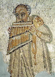 Um flautista de pan (Mosaico