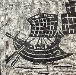 Um navio no porto de Óstia (mosaico