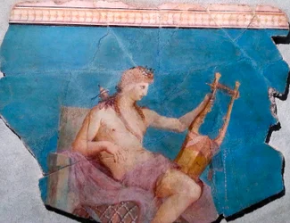 Apolo tocando lira ou cítara, Roma