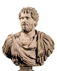 Arte Roma: Busto do Imperador Romano Septime Severe (Imperador 193 - 211 AD). Paris, Musee Du Louvre