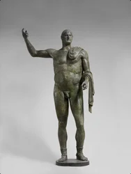 Estátua de Bronze do imperador Trebonianus Gallus, 251-253 d.C. (bronze)