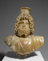 Busto de Serápis, 100-150 AD (alabastro)