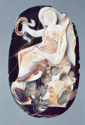 Cameo representando Julia Domna como Victory, c.200 AD (sardonyx)