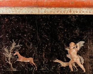 Cupido caçando o cervo (fresco