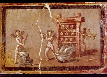 Cupidos trabalhando (fresco