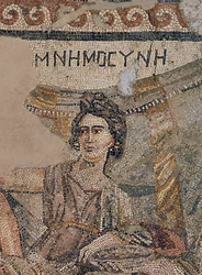 Simpósio Funerário, da necrópole de Antioquia, final do século IV dC (mosaico) (detalhe de 242530)