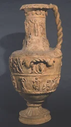Hidra decorada com relevo, Falierii (argila)
