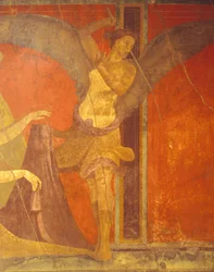 Ritos de iniciação ao culto de Dionísio, afresco da Villa Dei Mysteri