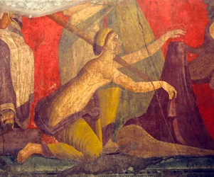 Ritos de iniciação ao culto de Dionísio, afresco da Villa Dei Mysteri
