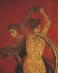 Ritos de iniciação ao culto de Dionísio, afresco da Villa Dei Mysteri