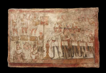 Julius Terentius Realizando um Sacrifício, 239 DC (tinta sobre gesso)