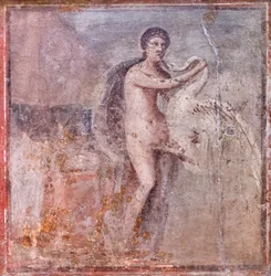 Leda e o cisne, 50-79 d.C. (fresco)