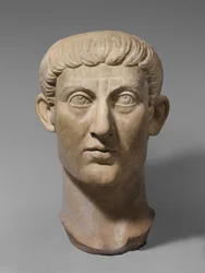 Mármore cabeça de retrato do imperador Constantino I, c.325-370 AD (mármore)