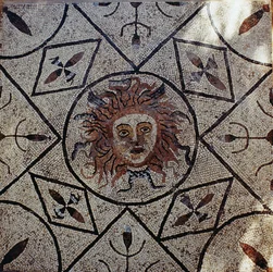 Medusa, mosaico romano da casa de Orfeu, século III dC (mosaico)