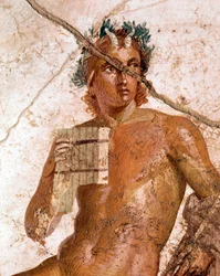 Pan-músico, entre as ninfas (fresco