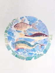 Pintura policromada encontrada na domus do cirurgião em Rimini