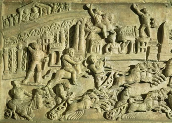 Relief retratando jogos no Circus Maximus