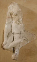 Relevo retratando o corpo de uma mulher, Tunísia (estuque)
