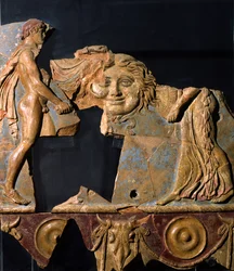 Alívio da área do Templo de Apolo, Monte Palatino, Roma (terracota)