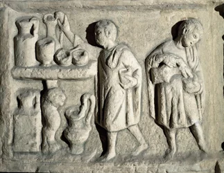 Arte Romana: "Domestic at Work" Século I d.C. Roma, Museo della Civilta Romana