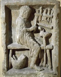 Arte romana: "ferreiro a trabalhar" Século I d.C. Roma, Museo della Civilta Romana