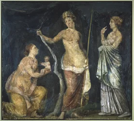 O nascimento de Adonis, fragmento da Casa de Ouro de Nero, Roma, c.64-68