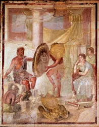 Thetis na forja de Vulcan (fresco