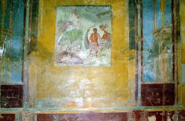 Pintura de parede da Casa do Poeta Trágico