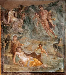 Casamento de Zéfiro e da deusa Clóris (fresco, 45-79 d.C.)