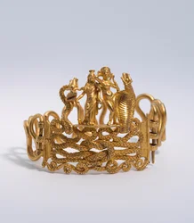 Pulseira com Agathodaimon, Ísis-Tyche, Afrodite e Terenouthis