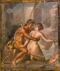 Sátiro e Ninfa, 1º H. 1º século. DE ANÚNCIOS.