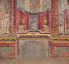 Pintura de parede do cubículo de uma villa em Boscoreale, c.50-40 aC
