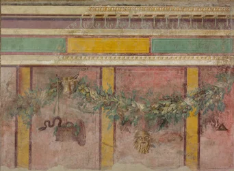 Pintura de parede da exedra de uma Villa em Boscoreale, c.50–40 aC