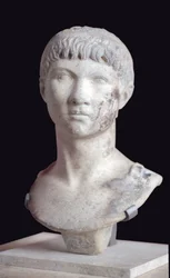 Arte romana: busto de Ptolemeu da Mauritânia (10 a.C. - 40 d.C.), mármore