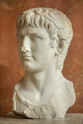Art Rome Bust of the Roman General Germanicus (15 BC - 19 AD) mármore
