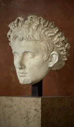 Arte Roma Cabeça do imperador Augusto (63 a.C. - 14 d.C.) mármore