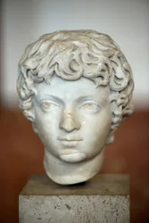 Arte Roma Cabeça do Imperador Romano Caracalla Criança (188 - 217 d.C.)