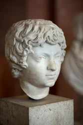 Arte Roma Cabeça do Imperador Romano Caracalla Criança (188 - 217 d.C.)
