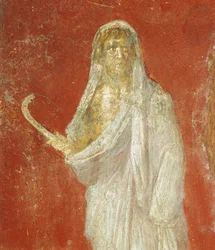 Afresco representando Saturno, de Pompeia
