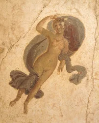 Afresco representando a primavera, da Casa dos Amantes, Pompeia , Campânia, Civilização Romana