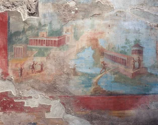 Fresco da fonte-ninfeu da Casa da Fonte Pequena, Pompeia (Património Mundial da UNESCO
