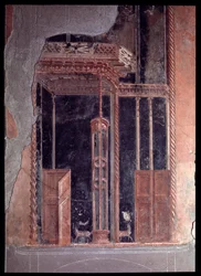 Fresco de triclínio da casa dei cervi, séc. V a.C.-1 d.C.