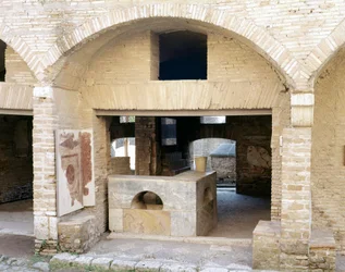 Resto dos Banhos Romanos em Óstia (Ostia).